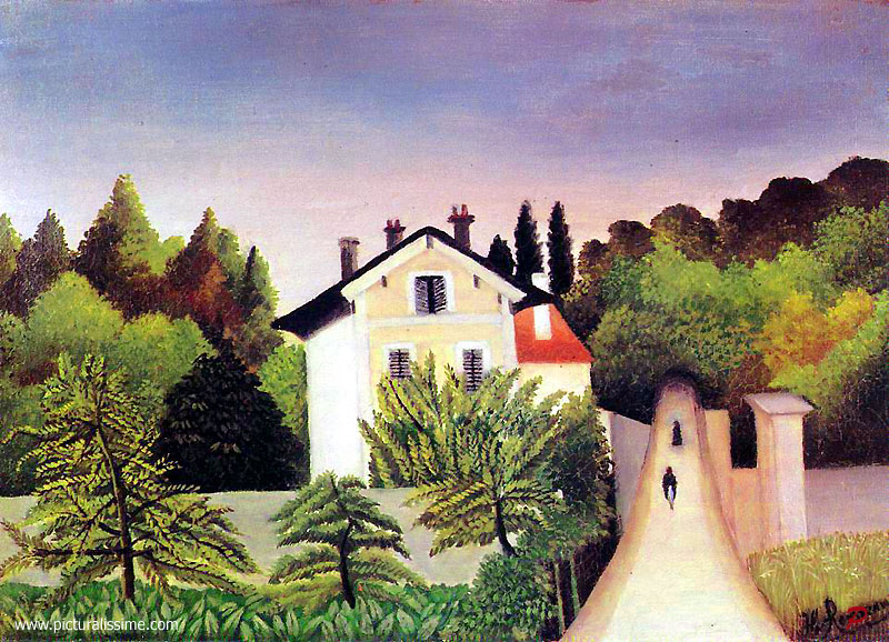 Copie Reproduction Henri Rousseau Maison en lisière de Foretecirc;t