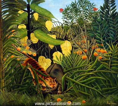 henri rousseau tigre et buffle