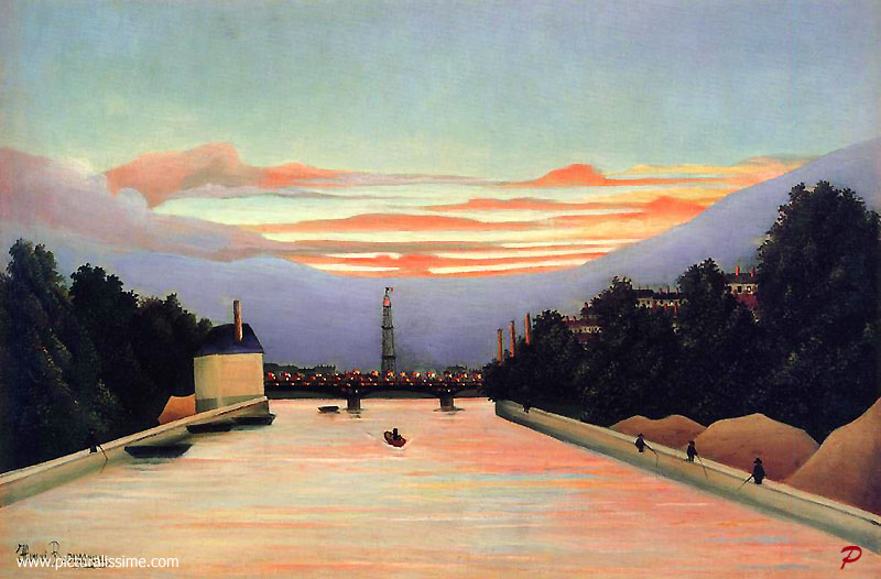 Copie Reproduction Henri Rousseau la Tour Eiffel