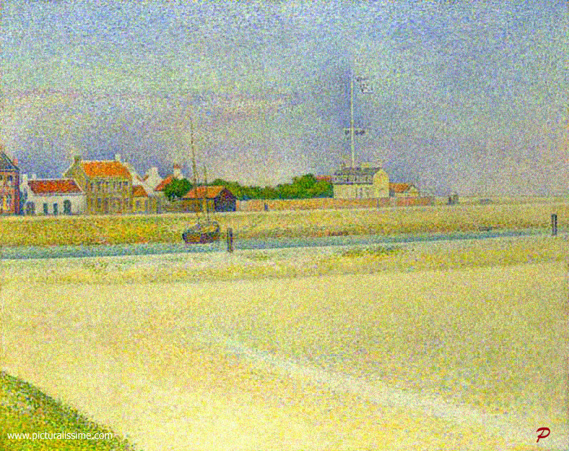 Copie Reproduction Seurat Chenal etagrave; Gravelines Grand Fort Philippe
