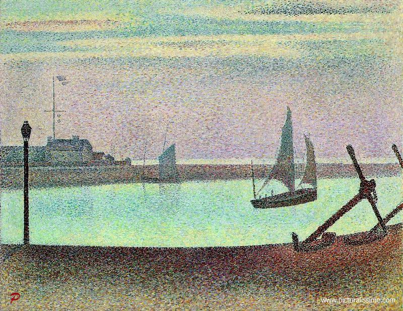 Seurat le Chenal de Gravelines le soir