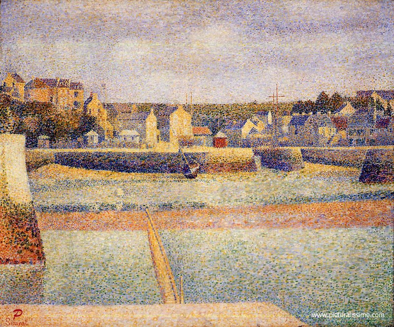 Seurat Port en Bessin Marée basse