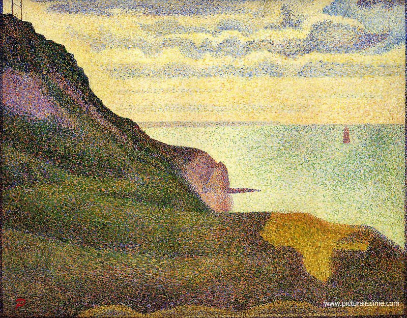Copie Reproduction Seurat Port en Bessin le Sémaphore