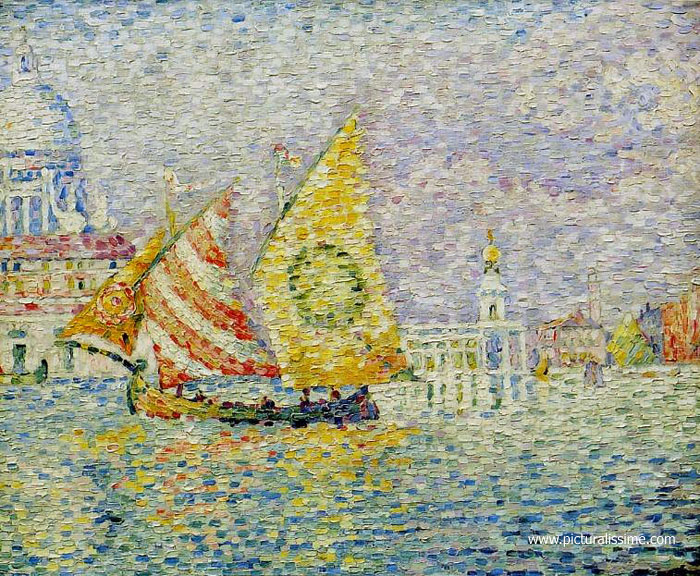 Copie Reproduction Signac le Bragozzo Venise