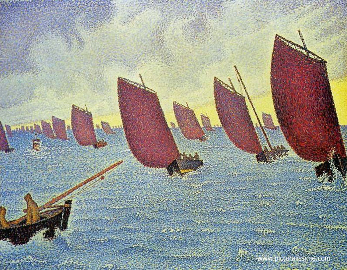 Copie Reproduction Signac Brise etagrave; Concarneau