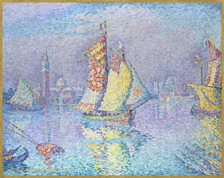 Copie Reproduction Signac la Voile Jaune