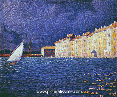Paul Signac Orage etagrave; Saint Tropez