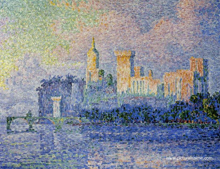 Copie Reproduction Signac le Palais des Papes etagrave; Avignon