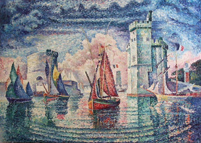 Copie Reproduction Signac le Port de la Rochelle 1921
