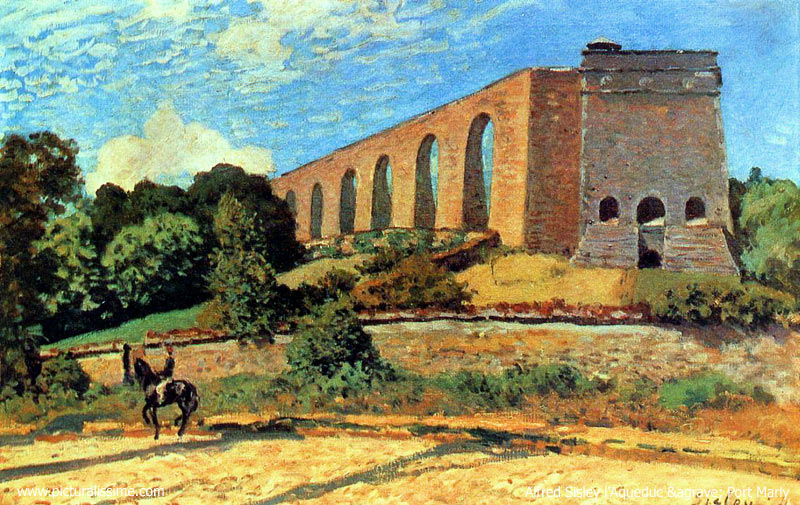 Copie Reproduction de Sisley l'Aqueduc etagrave; Port Marly