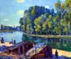 Sisley cabines au bord du loing effet de soleil