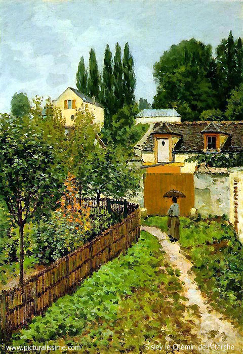 Copie Reproduction de Sisley le chemin de l'étarche