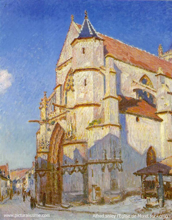 Alfred Sisley l'église de Moret sur Loing