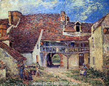 Alfred Sisley Cour de ferme à Saint Mammès