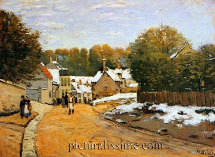 Alfred Sisley Première neige etagrave; Louveciennes