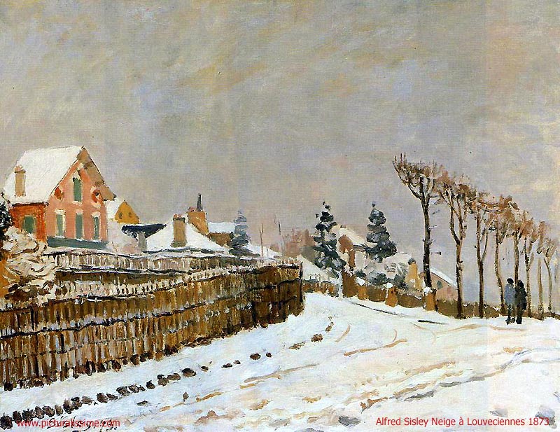 Copie Reproduction de Sisley Neige etagrave; Louveciennes 1873