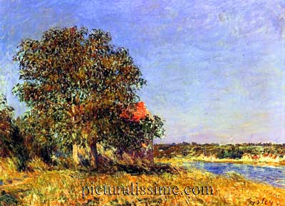 Alfred Sisley Plaine etagrave; Thomery et village de Champagne