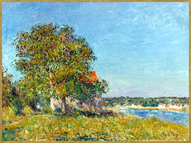 Alfred Sisley Plaine &agrave; Thomery et village de Champagne