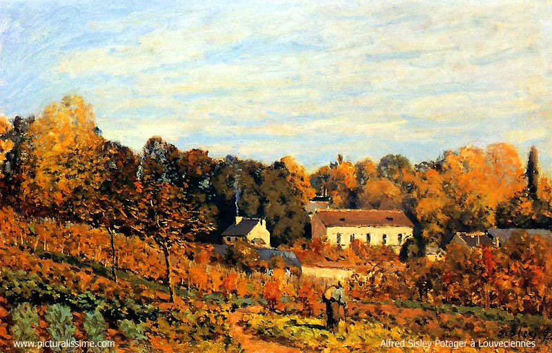 Copie Reproduction de Sisley Potager etagrave; Louveciennes