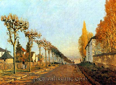 Alfred Sisley la Route de Louveciennes vue du chemin de Sèvres