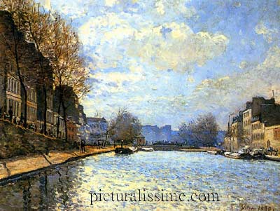 Alfred Sisley vue du canal saint martin