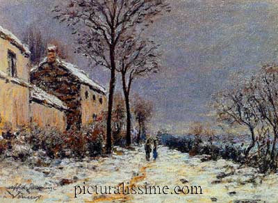 Alfred Sisley effet de neige etagrave; veneux