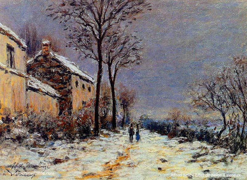 Copie Reproduction de Sisley effet de neige etagrave; veneux