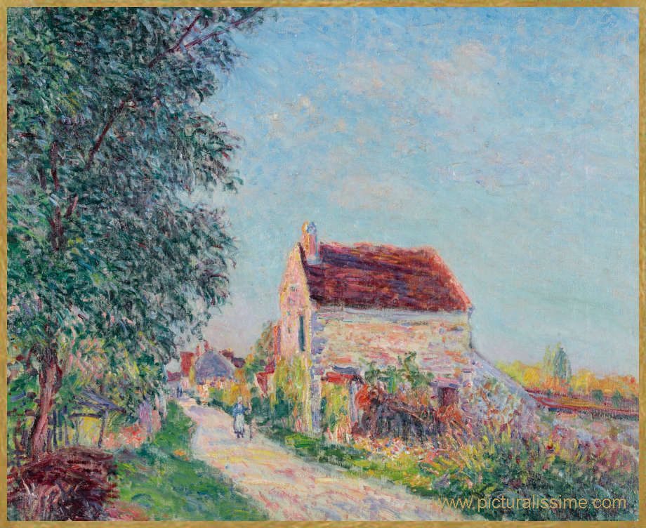 Copie Reproduction de Sisley Le village des Sablons pr�s de Veneux-Nadon