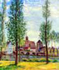 Sisley ue de moret sur loing au travers des arbres