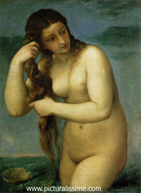 Titien Titian Venus Anadyomene Venus sortant de la mer