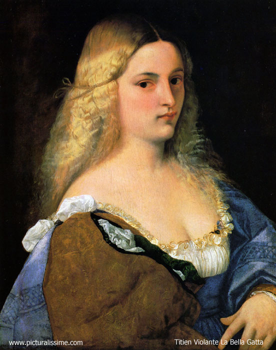 Copie Reproduction Titien Violante La Bella Gatta