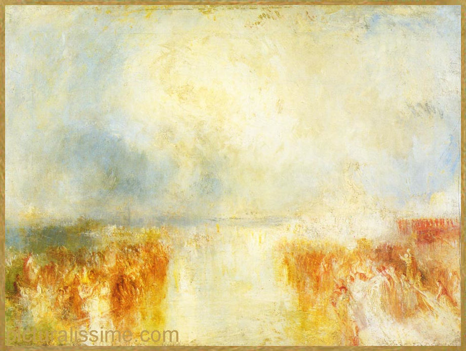 Copie Reproduction Turner Scène de Fetecirc;te sur la Lagune Venise