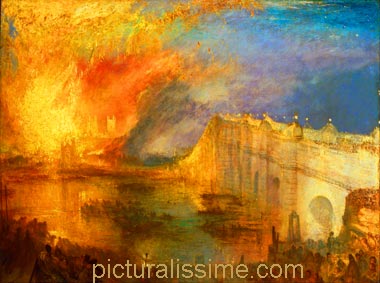 William Turner L'Incendie des Chambres des Lords et de Communes