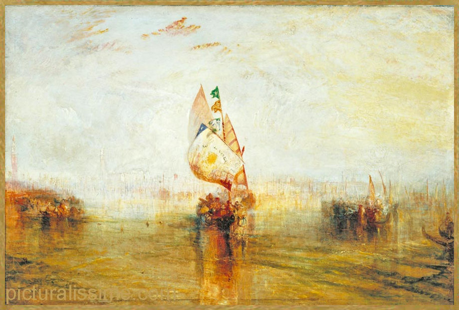 Copie Reproduction Turner le Soleil de Venise venant de la mer