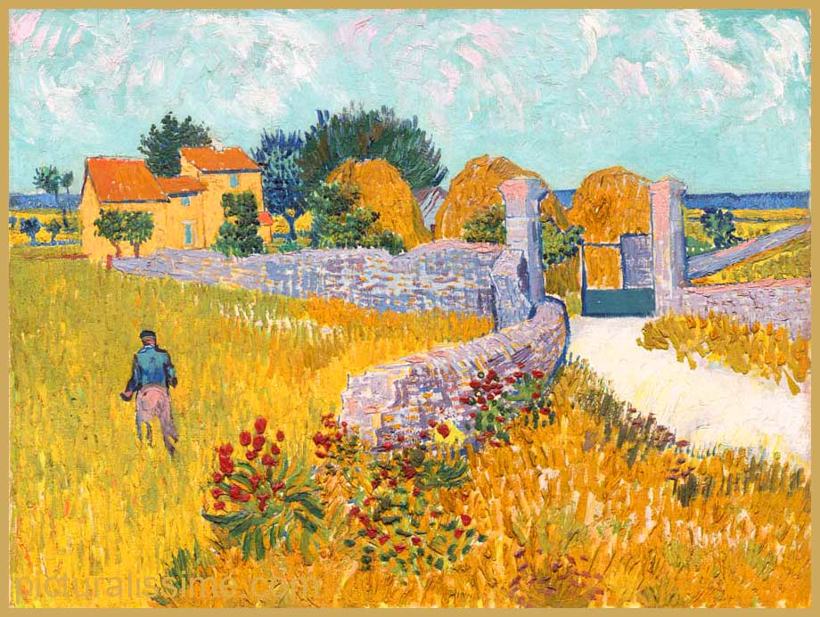 Copie Reproduction Vincent Van Gogh Ferme en Provence