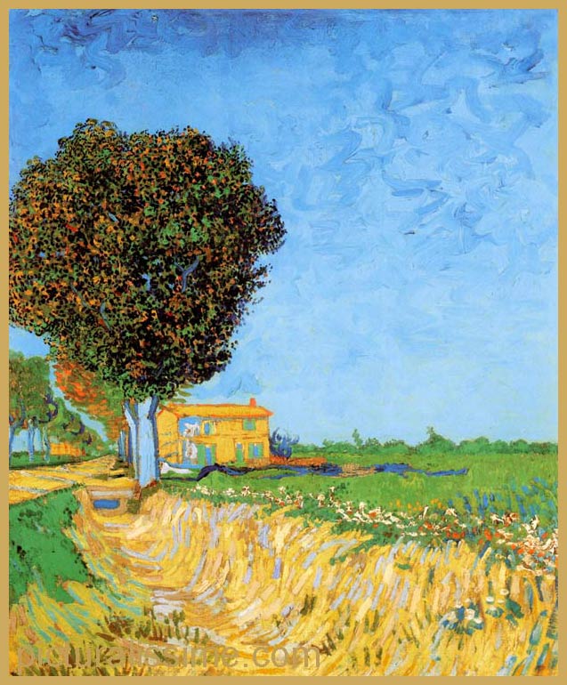 Copie Reproduction Van Gogh Allée près d'Arles