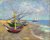 Van Gogh Barques sur la plage aux Saintes Maries de la mer