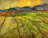 Van Gogh Champ de blé clturé au lever du soleil