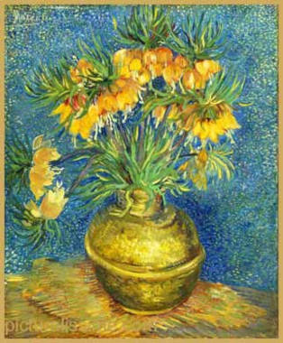 Van Gogh Fritillaires couronne impérial dans un vase de cuivre