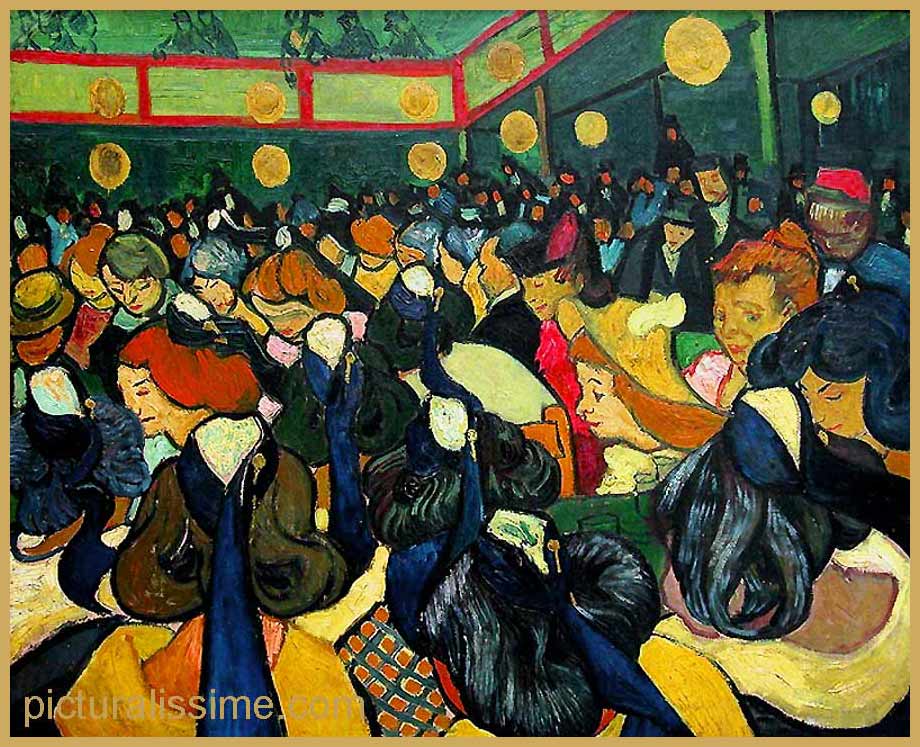 Copie Reproduction Van Gogh La Salle de danse etagrave; Arles