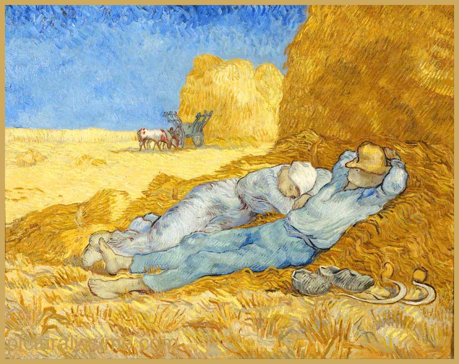 Copie Reproduction Van Gogh la Sieste ou la Méridienne