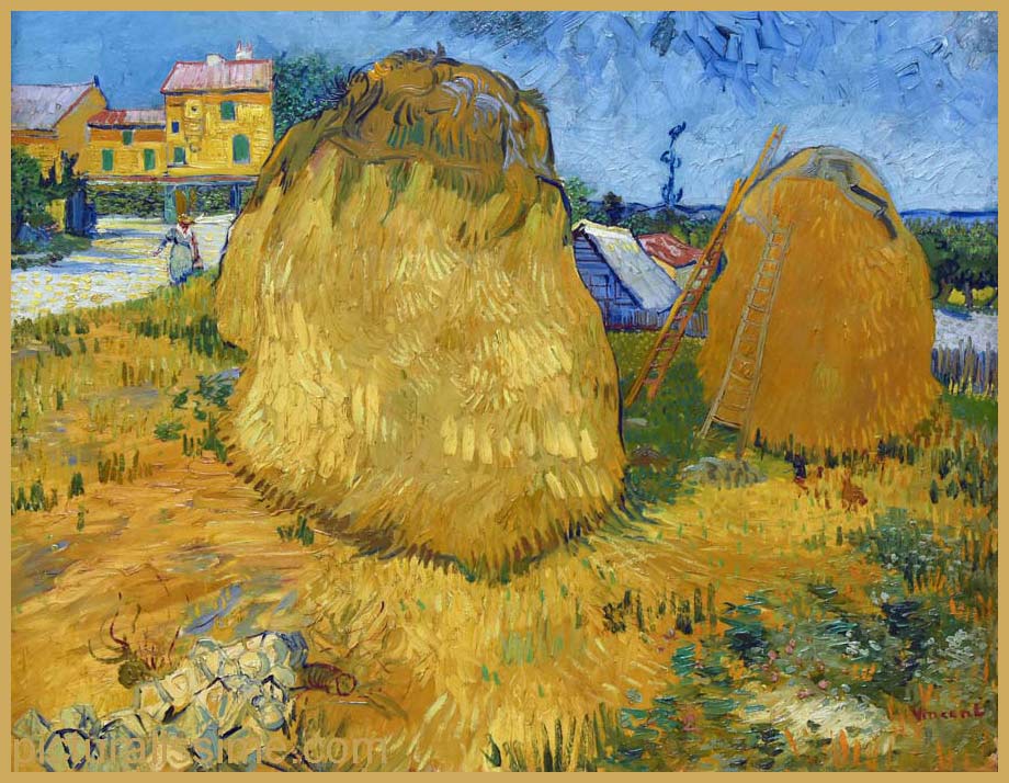 Copie Reproduction Van Gogh Meules de foin en Provence