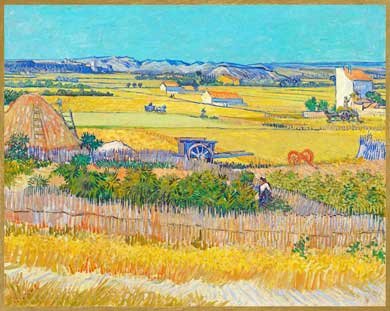 Van Gogh la plaine de la Crau avec la ruine de Montmajour