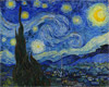 Van Gogh la Nuit étoilée, Cyprès et village