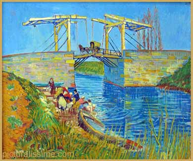 van gogh le pont langlois à arles aux lavandières