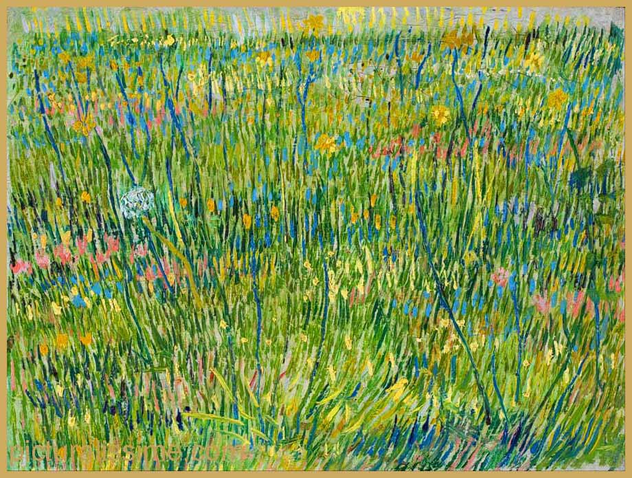 Copie Reproduction Van Gogh Prairie en fleurs