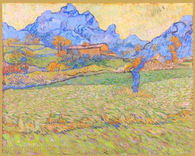 Van Gogh Prairie dans les montagnes le Mas de St Paul