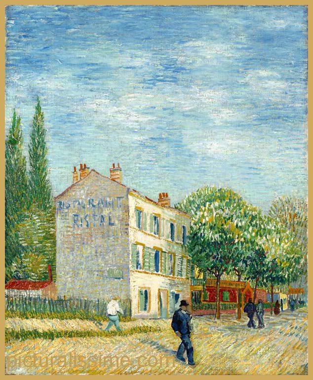 Copie Reproduction Van Gogh Le Restaurant Rispal etagrave; Asnières