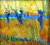 Van Gogh Saules têtards au couché de soleil