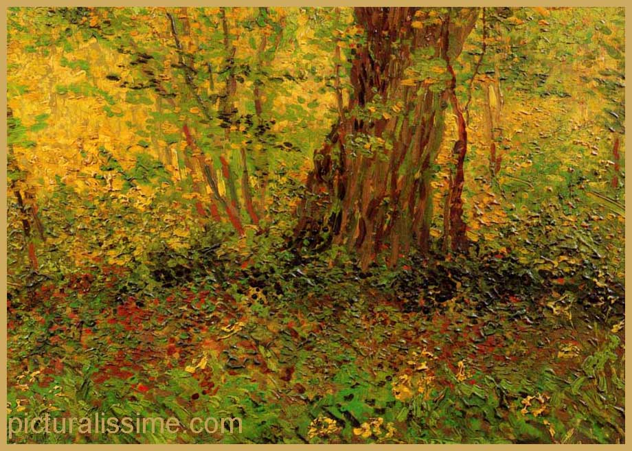 Copie Reproduction Van Gogh Sous bois